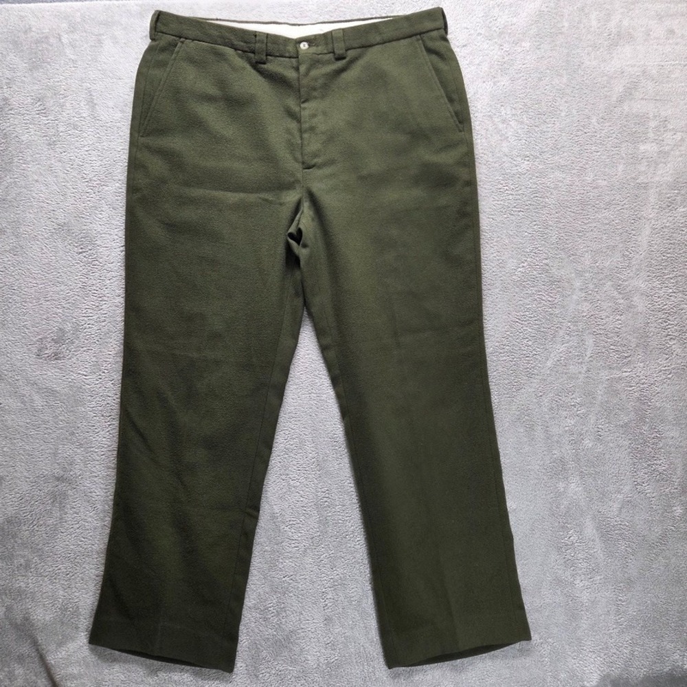 Vintage Cabelas Hunting Pants Mens 42X32 Green Straight Outdoor Hunting
